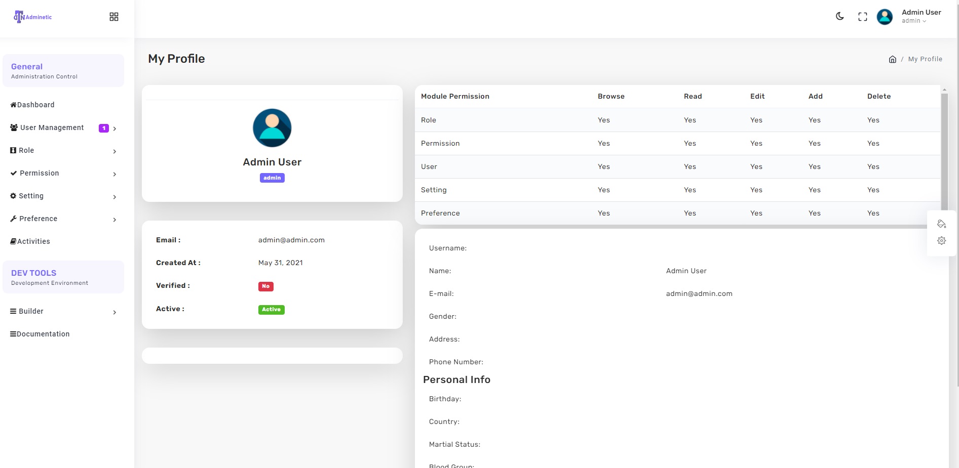 User Module